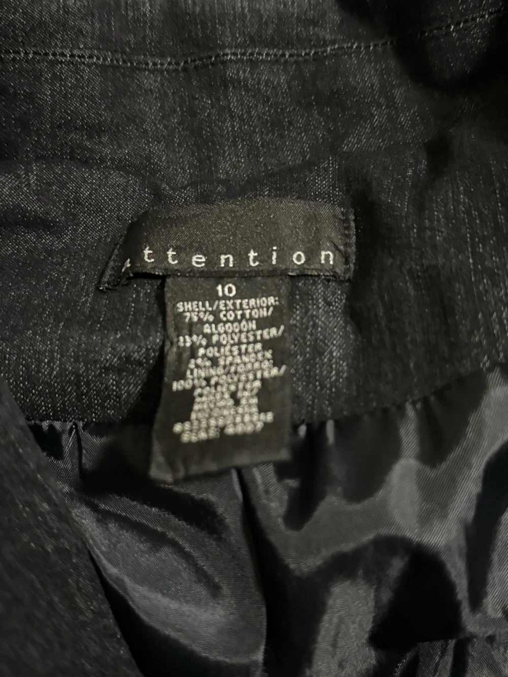 attention Black Denim Blazer Jacket